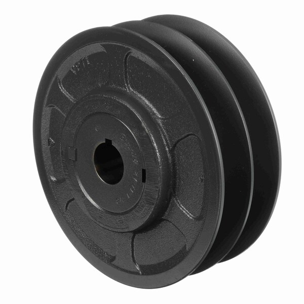 2 Groove Cast Iron Finish Bore Fhp Variable Pitch Sheave, 2VP71X 1 1/8